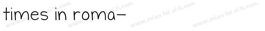 times in roma字体转换